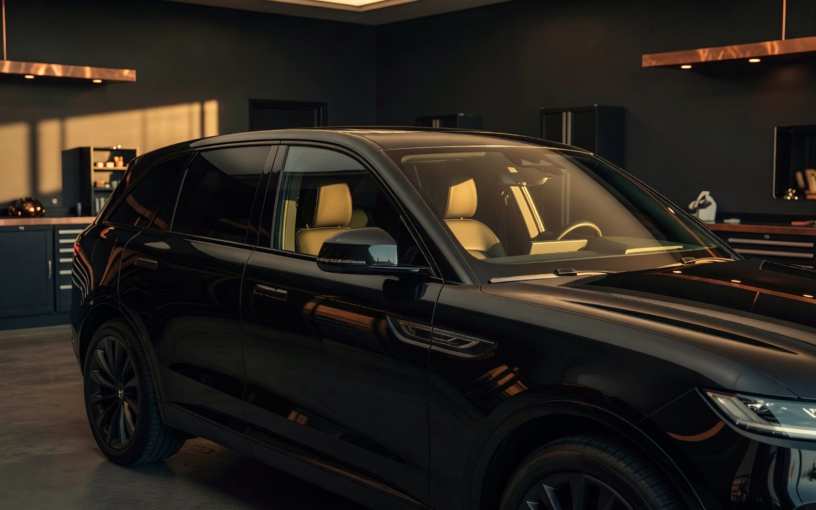 Luxury SUV with fresh window tint for family comfort and privacy in Arizona light